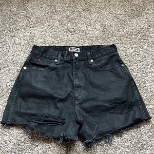 Wrangler x Fender Festival Black Denim Shorts